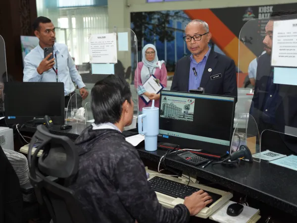 LAWATAN MENGEJUT DARI UNIT INTEGRITI DAN TIMBALAN YANG DI PERTUA KE JABATAN