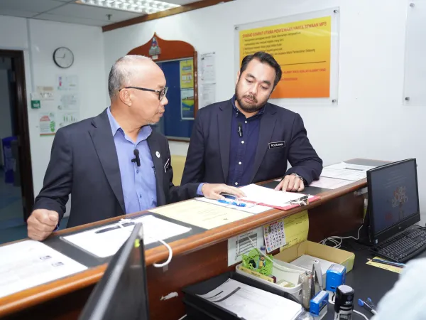 LAWATAN MENGEJUT DARI UNIT INTEGRITI DAN TIMBALAN YANG DI PERTUA KE JABATAN