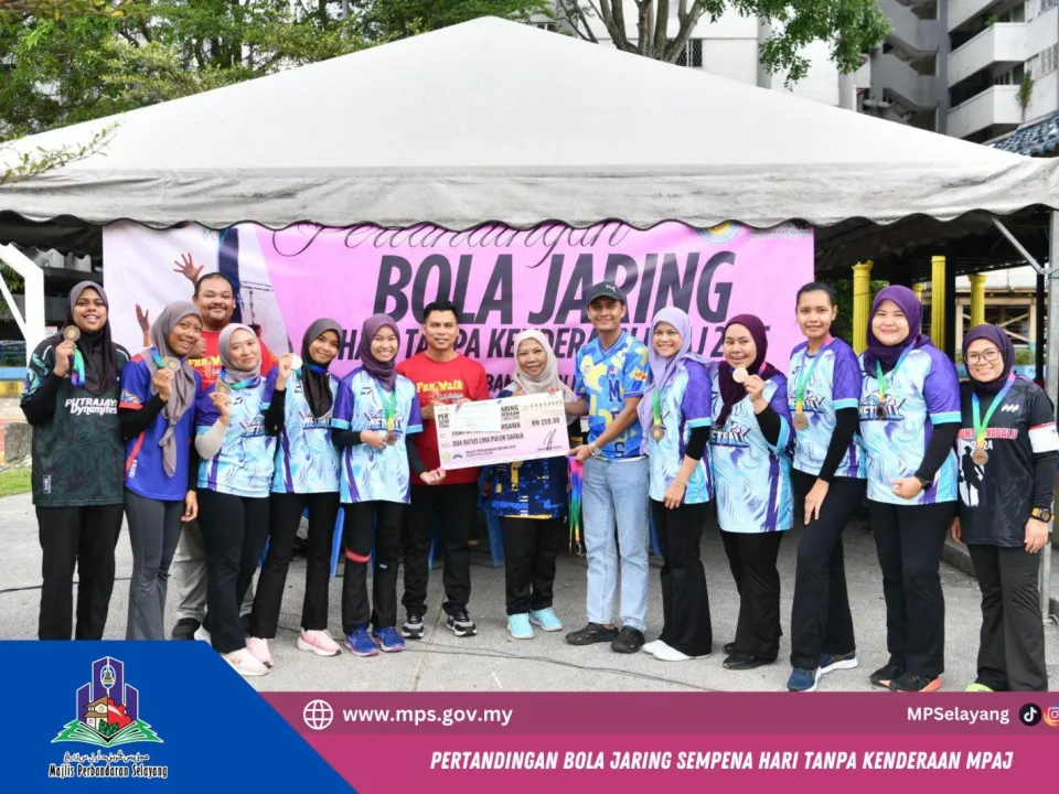 PASUKAN BOLA JARING MPS RAIH TEMPAT KETIGA DALAM PERTANDINGAN ANJURAN MPAJ